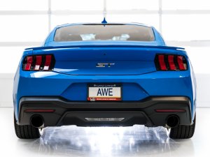 Ford Mustang Performance Exhaust - Rear - AWE Tuning - Cat Back Track Edition - Diamond Black - 2024+ Ford Mustang Performance Exhaust - Rear - AWE Tuning - Cat Back Track Edition - Diamond Black - 2024+